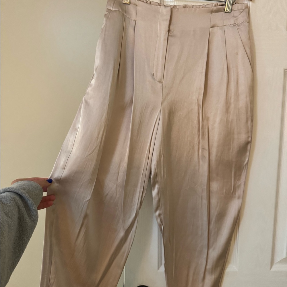 Champagne Silk Pants